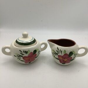 Vintage Stangl Pottery Country Garden Cream and Sugar Set